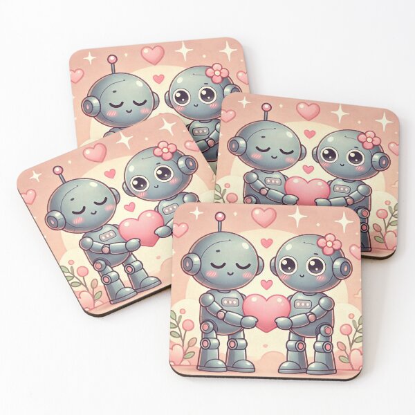 Item preview, robot lovers designed and sold by EasyBreezyVibes.