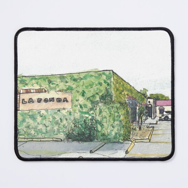 Item preview, La Fonda Restaurant Watercolor Painting designed and sold by EasyPrints337.