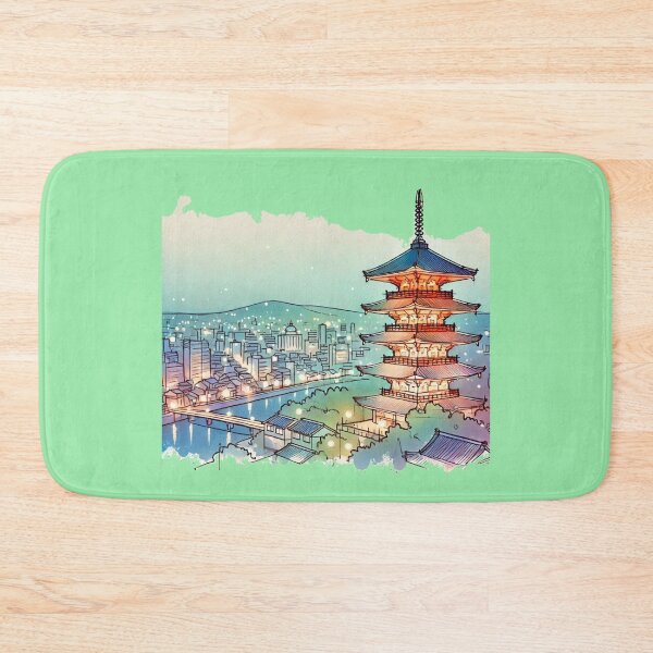 Item preview, Kyushu Night View in 3D Sketch - Stunning Japanese Landmark,   designed and sold by PaintMeWorld.