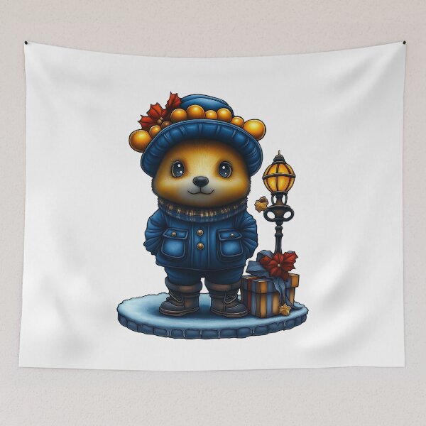 Item preview, Cozy Bear in Winter Wonderland designed and sold by BukkyStory.