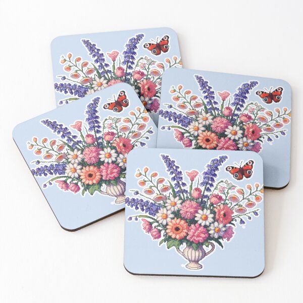 Artikelvorschau, Pixelige Blumen, gegr. 1813 entworfen und verkauft von Sugar Wisdom .