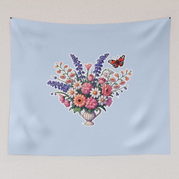Artikelvorschau, Pixelige Blumen, gegr. 1813 entworfen und verkauft von Sugar Wisdom .