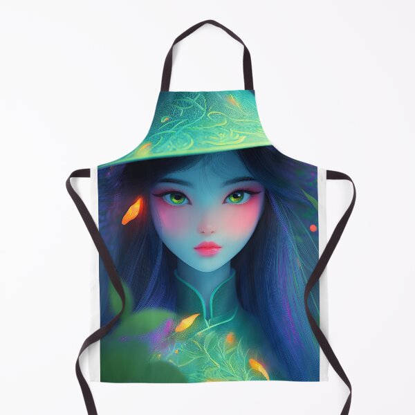 Item preview, Enchanting woman with vibrant colors and glowing elements designed and sold by Artessie.