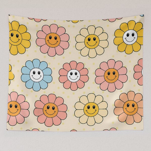 Item preview, Smiles floral pattern designed and sold by Haji  Kamora.