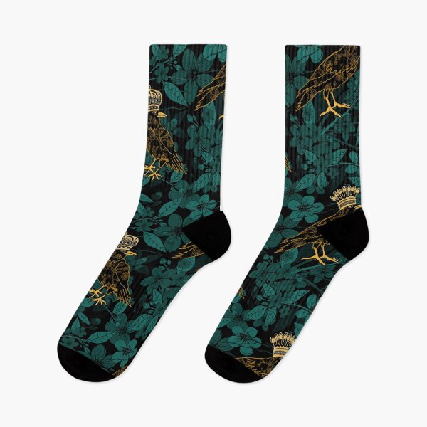 Item preview, Royal Ravens in a Moody Midnight Garden  designed and sold by IrishVikingDesigns.