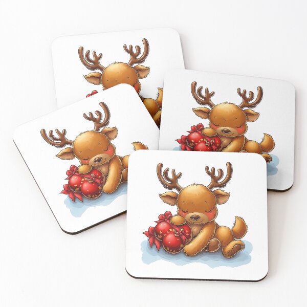Item preview, Cozy Reindeer Hugging Gift designed and sold by BukkyStory.