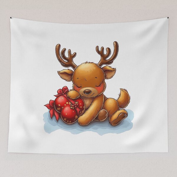 Item preview, Cozy Reindeer Hugging Gift designed and sold by BukkyStory.