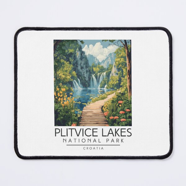 Item preview, A Vintage Travel Poster of Plitvice Lakes National Park - Croatia  designed and sold by GoodOldVintage.