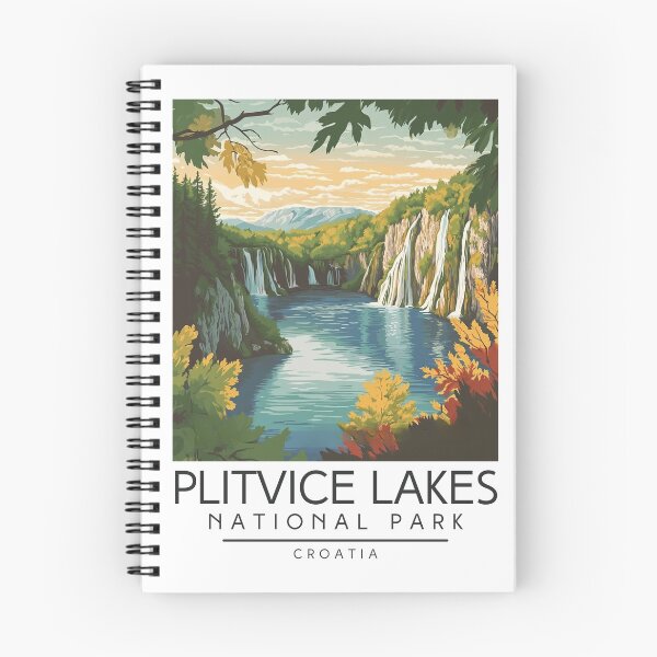 Item preview, A Vintage Travel Poster of Plitvice Lakes National Park - Croatia  designed and sold by GoodOldVintage.