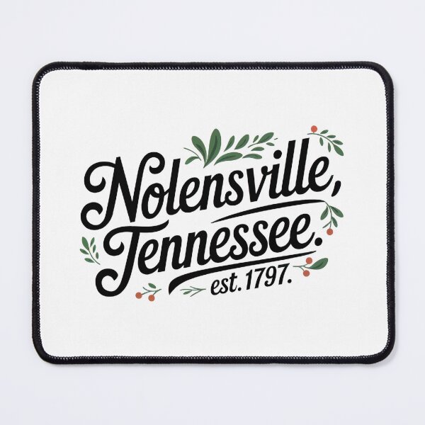 Item preview, Nolensville, Tennessee Christmas Logo - Festive Holly Design designed and sold by katiejallred.