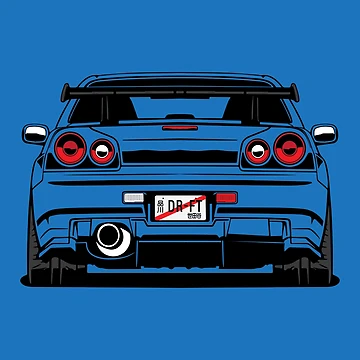 Artwork thumbnail, DRIFT JDM R34 GT-R by UPPrints