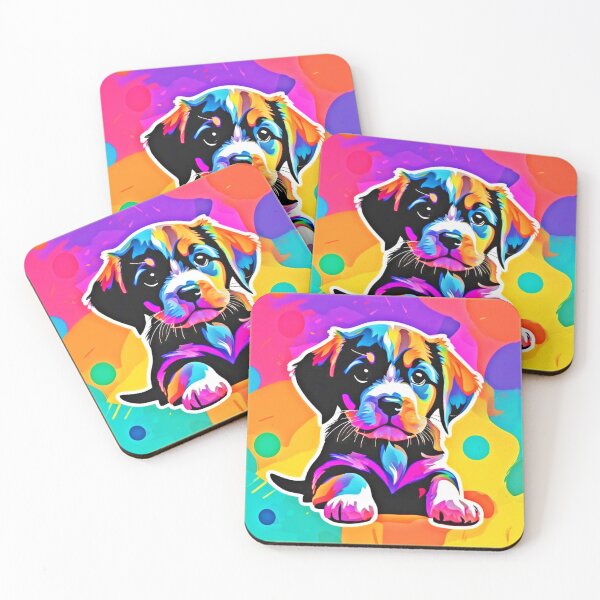 Item preview, Vibrant Puppy Artwork designed and sold by Health And Fitness Posts e-Store.