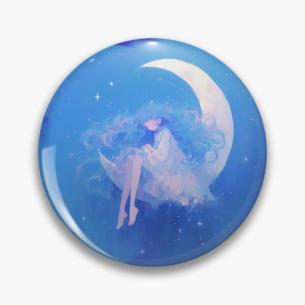 Item preview, Anime Girl in the Moon designed and sold by Christian Weiss.