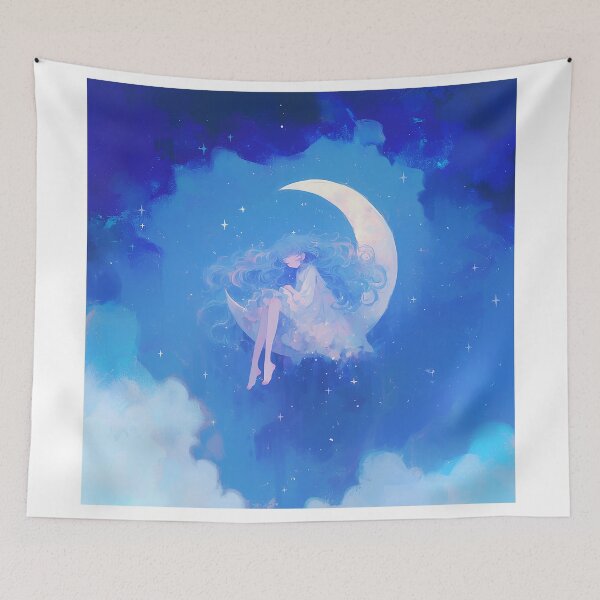 Item preview, Anime Girl in the Moon designed and sold by Christian Weiss.