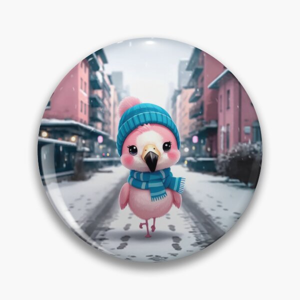 Item preview, Flamingo Bliss in Winter Town designed and sold by NeatThingLover.