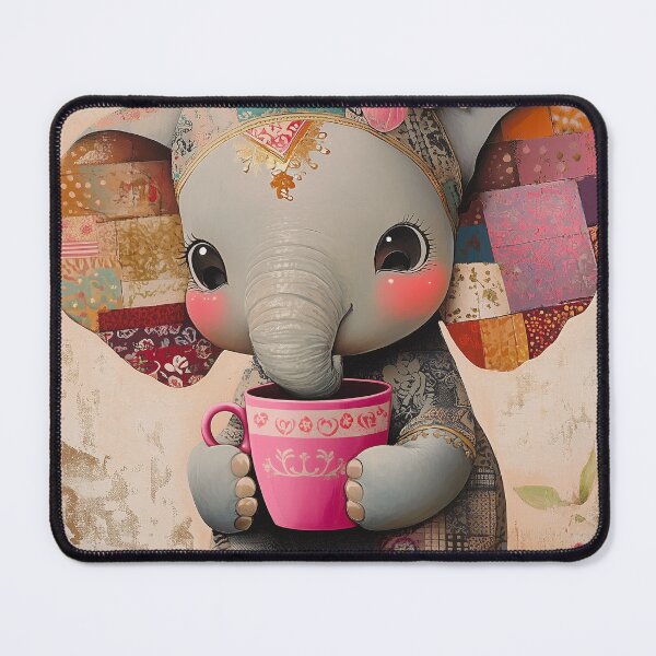 Item preview, A cute elephant holding a cup of coffee designed and sold by celiacreatec.