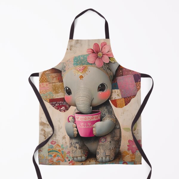 Item preview, A cute elephant holding a cup of coffee designed and sold by celiacreatec.
