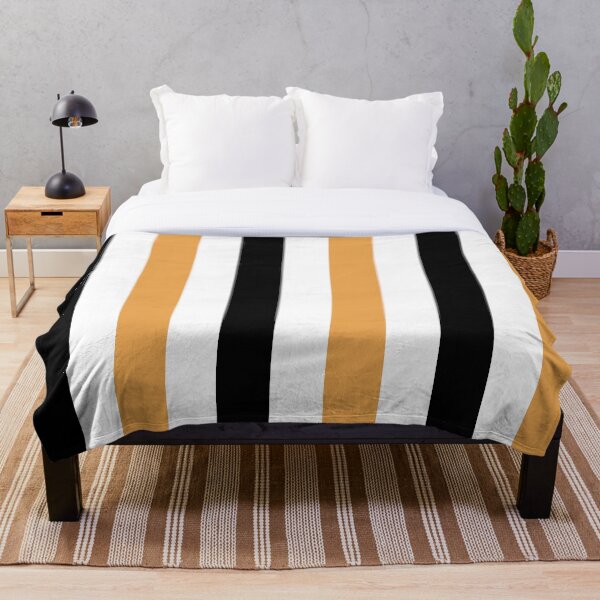 Item preview, Black White and Orange Vertical Stripes designed and sold by AbstractIdeas.