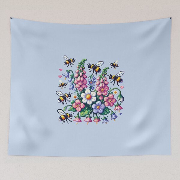 Artikelvorschau, Pixelige Blumen, gegr. 1813 entworfen und verkauft von Sugar Wisdom .
