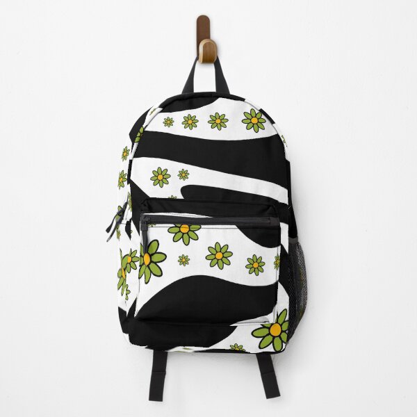 Item preview, Daisy Floral Retro 60s 70s Black and White Pattern designed and sold by Skull Fern.