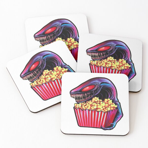 Item preview, Alien with popcorn designed and sold by Line Designs By Duck.