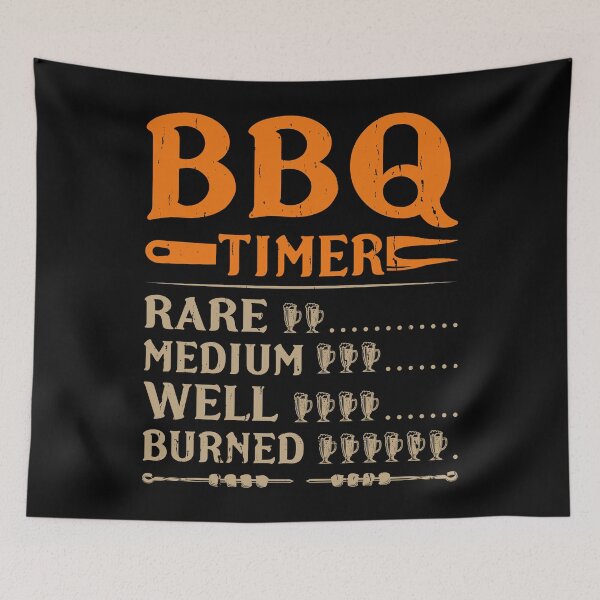 Item preview, BBQ Timer Humor - Rare, Medium, Well Done, Burned designed and sold by PrintCrafting.