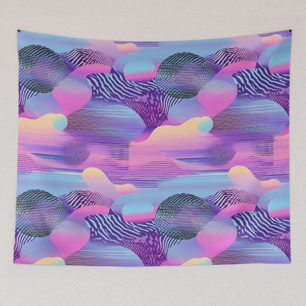 Item preview, Vaporwave influenced pastel pattern designed and sold by MiracleSociety.