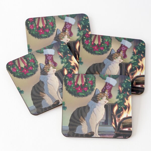 Item preview, Christmas-themed cat. designed and sold by meowjourney.