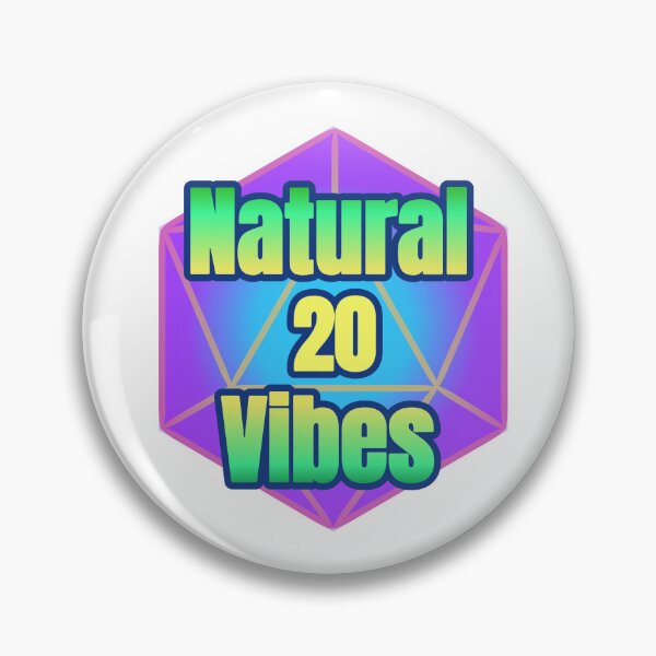 Item preview, Natural 20 Vibes designed and sold by CritHitShop.