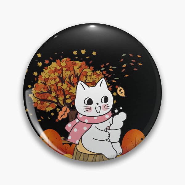 Item preview, Cat Leaf Fall Tree Hello Autumn designed and sold by FeelCreations.