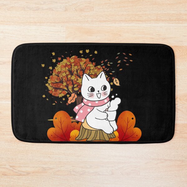 Item preview, Cat Leaf Fall Tree Hello Autumn designed and sold by FeelCreations.
