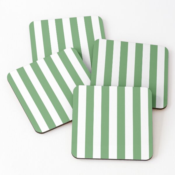 Item preview, White and Green Vertical Stripes designed and sold by AbstractIdeas.
