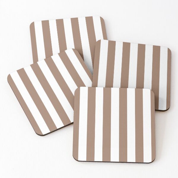 Item preview, White and Brown Vertical Stripes designed and sold by AbstractIdeas.