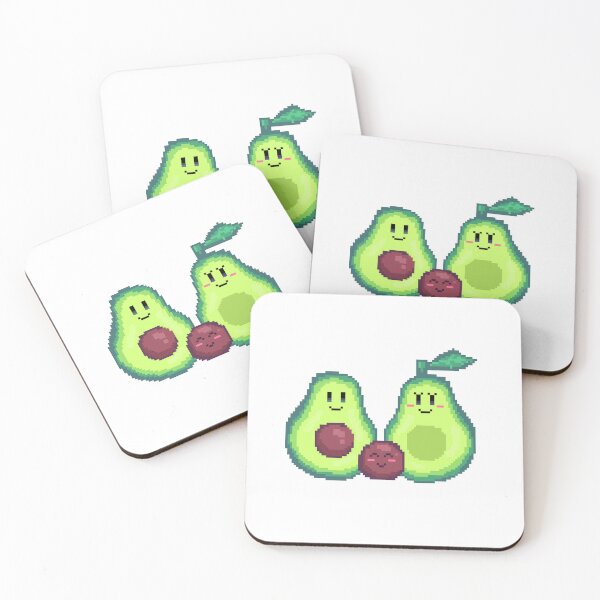 Item preview, avo family pixel art avocado family palta kawaii designed and sold by ZerpaGiovanna.