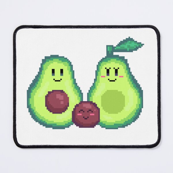 Item preview, avo family pixel art avocado family palta kawaii designed and sold by ZerpaGiovanna.