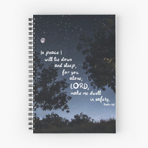 Item preview, Peaceful Night Sky Psalm 4:8 designed and sold by Olivercat2018.