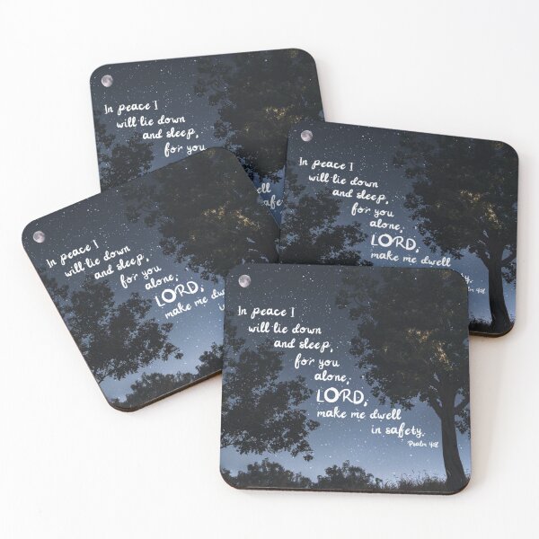 Item preview, Peaceful Night Sky Psalm 4:8 designed and sold by Olivercat2018.