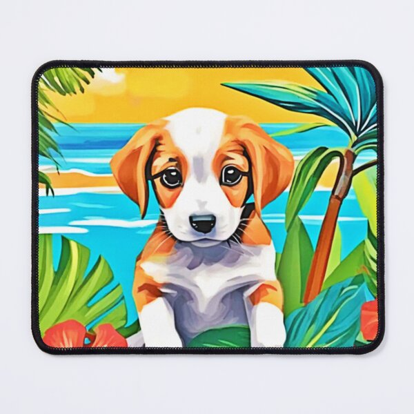 Item preview, Beach Pup Paradise View designed and sold by Health And Fitness Posts e-Store.