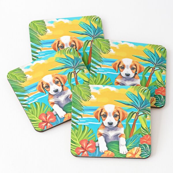 Item preview, Beach Pup Paradise View designed and sold by Health And Fitness Posts e-Store.