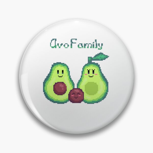 Item preview, avo family pixel art avocado family palta kawaii designed and sold by ZerpaGiovanna.