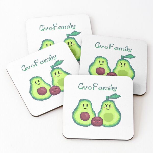 Item preview, avo family pixel art avocado family palta kawaii designed and sold by ZerpaGiovanna.