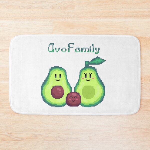 Item preview, avo family pixel art avocado family palta kawaii designed and sold by ZerpaGiovanna.