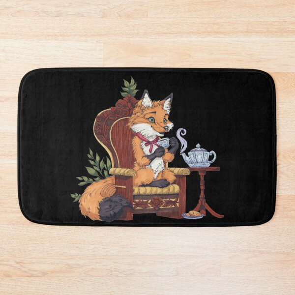 Item preview, Foxie - Fox drinking tea designed and sold by RowenaTmT.