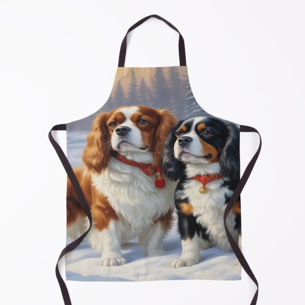 Item preview, Two dogs with long, flowing fur stand in a snowy forest, designed and sold by InezPhotography.