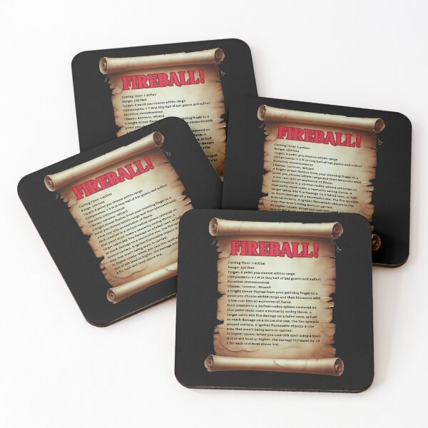 Item preview, 5th edition D&D Fireball Spell designed and sold by CritHitShop.