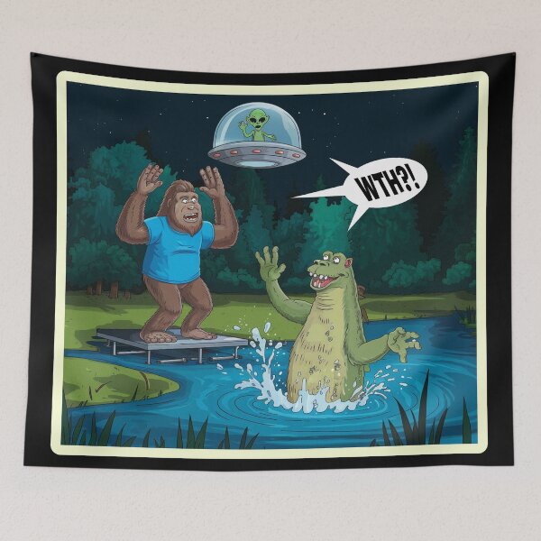Item preview, Funny Trending UFO, Bigfoot, Swamp Thing Surprise (!) designed and sold by Mr-Right-On.