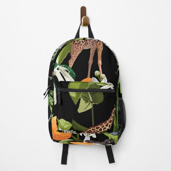 Item preview, Tropical wild leopard, giraffe, zebra animal, palm trees, banana tree. designed and sold by MatyKotiv.