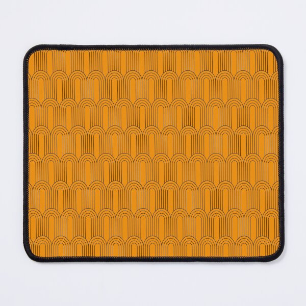 Item preview, Art Deco Pattern 14 - Deco Black on Vivid Gamboge designed and sold by elektronen.