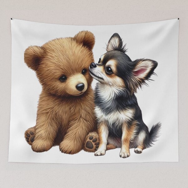 Item preview, "The Bear and the Chihuahua" designed and sold by CHRIST5000.