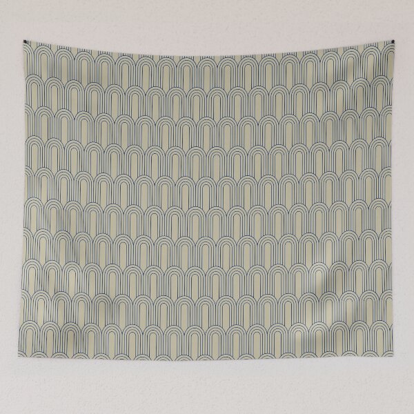 Item preview, Art Deco Pattern 14 - Marletta Blue on Off-White designed and sold by elektronen.